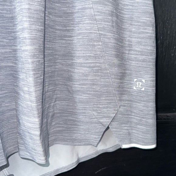 Lululemon Surge Athletic Run Short 6" / Heather Allover Sea Salt Light Cast Sz L - Picture 7 of 11